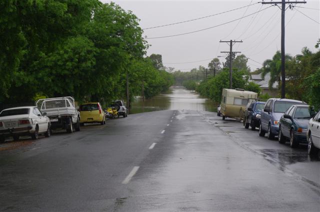 This is the bottom end of our street at home